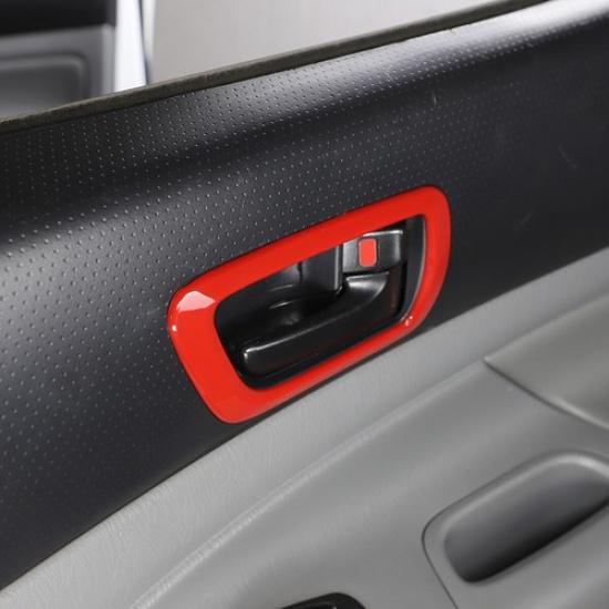 Fit For Toyota Tacoma 2011-2015 ABS Red Interior Door Handle Bowl Trim