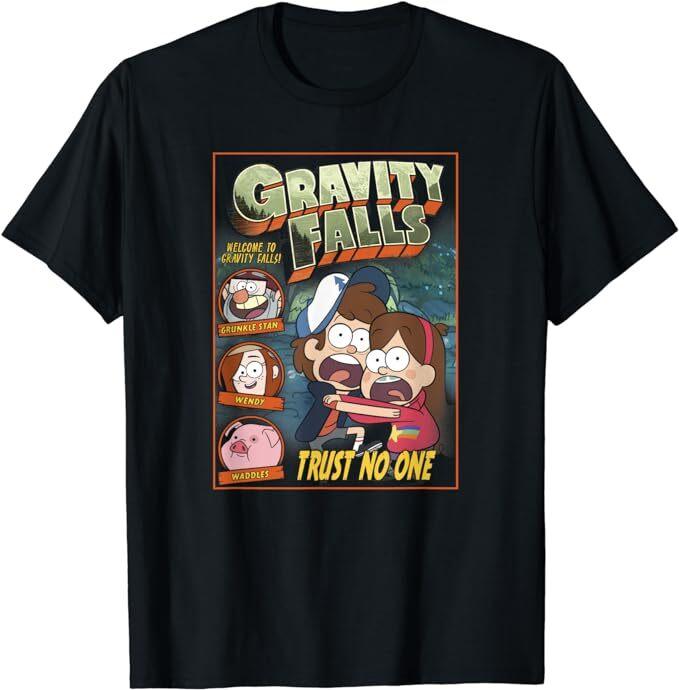 Gravity Falls Traue Niemandem Ängstlicher Dipper Mabel T-Shirt