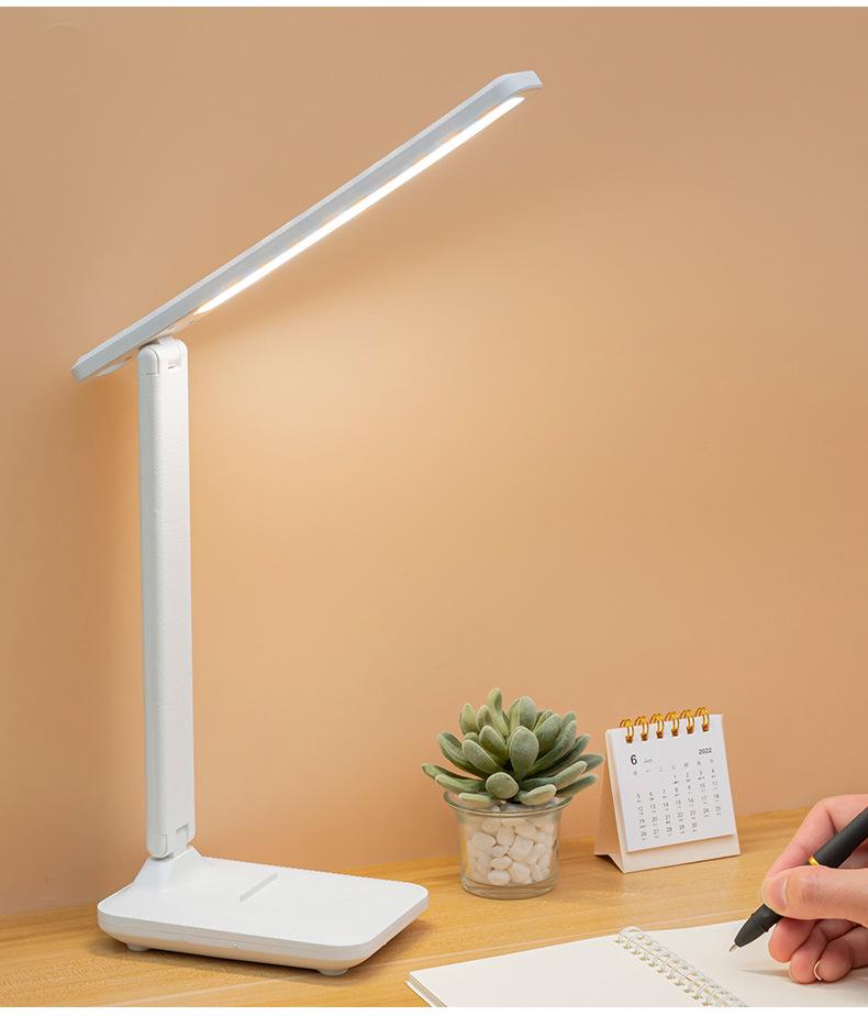 USB LED Folding Desk Lamp - Eye Protection Reading Light for Students, Bedside, Dormitory, and Bedroom Atmosphere Night Light.