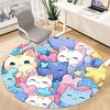 1PC Cats Kawaii Office Round Area Rug, Indoor Mat Suitable For Office, Under Office Chairs Bedroom Living Room Home Decor, Room Deco 171