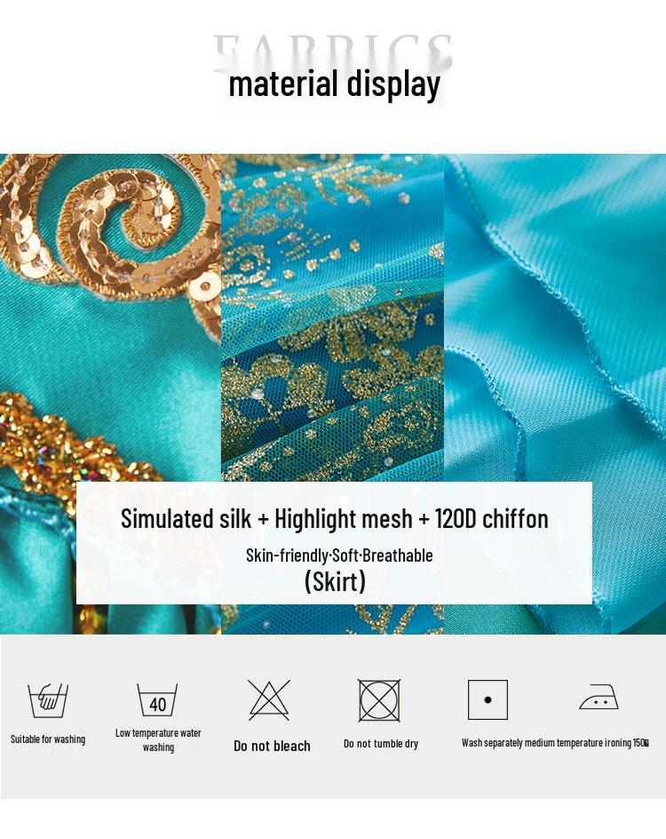 Western Region Dunhuang Princess Belly Dance Costume - 720° Swing Skirt for Exotic Performances.