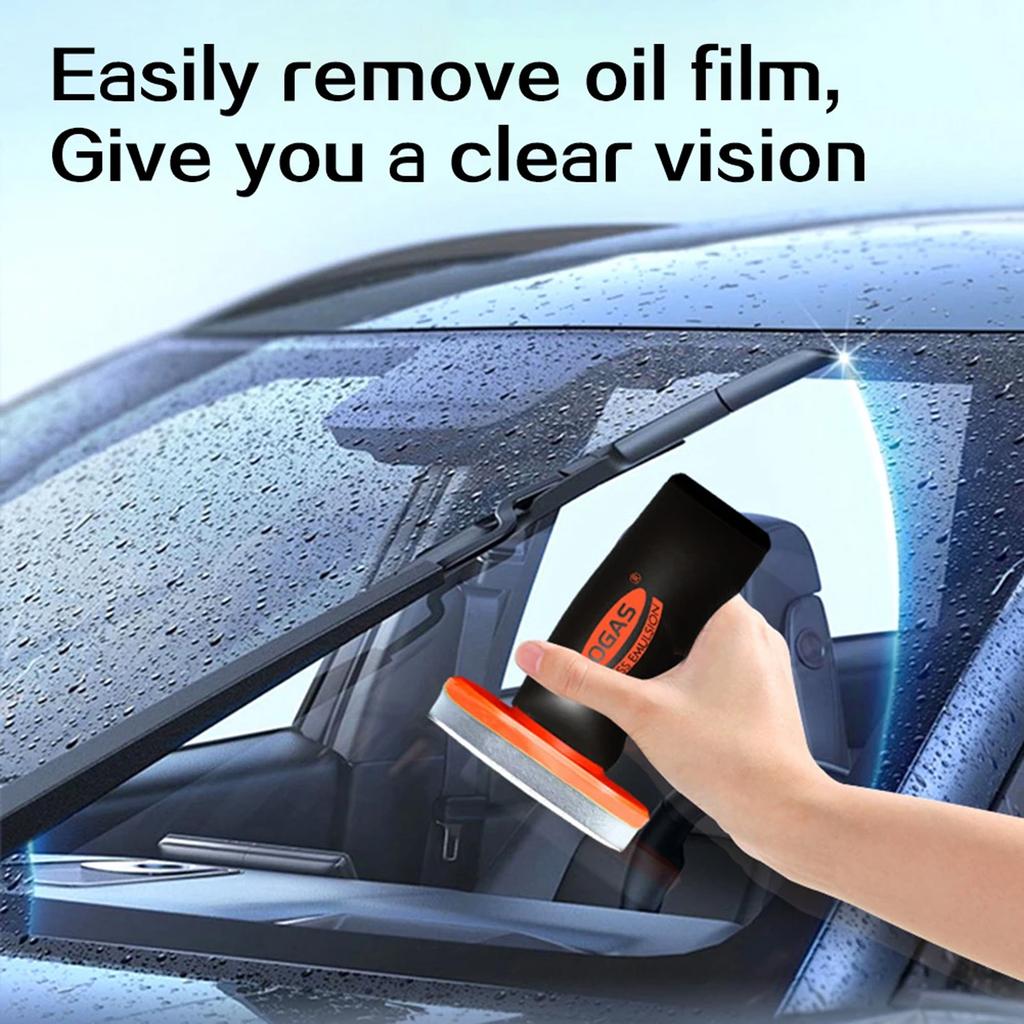 Car Glass Degreaser Cleaning Brush Heavy Duty Oil Film Remover Tool for Windshield Wiper Maintenance