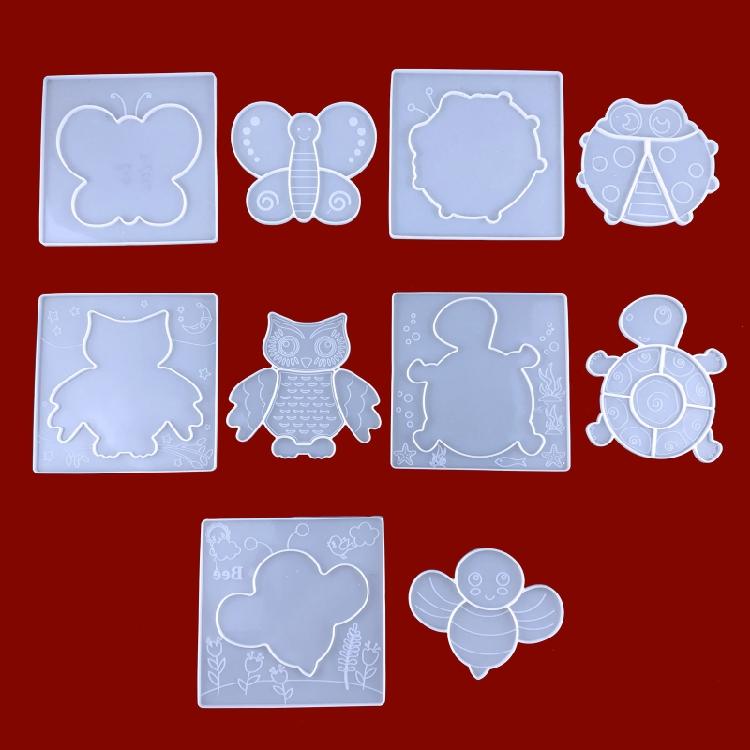 Animals Silicone Mold Puzzle Preschool Kids Baby Puzzles Cartoon Resin Mold Gift