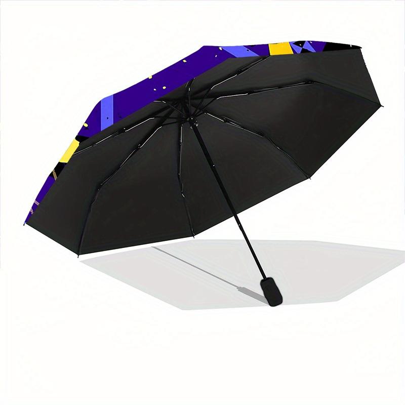 1pc Lighting Patterns Automatic Open, Sturdy Iron Frame, Compact Folding Design, All-Season Portable Umbrella for Women & Men, Outdoor Umbre
