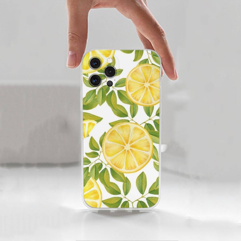 Fruit P-Painting For iPhone 12,Mini,16,X,13,XR,15,Pro,17,Plus,11,Max,14,SE,XS,Transparent Soft Cover Case