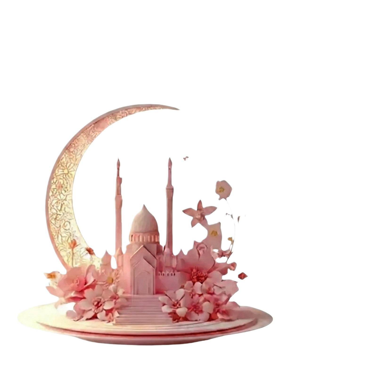 

Двумерное акриловое украшение в виде луны, Декор для дома на Рамадан One Size