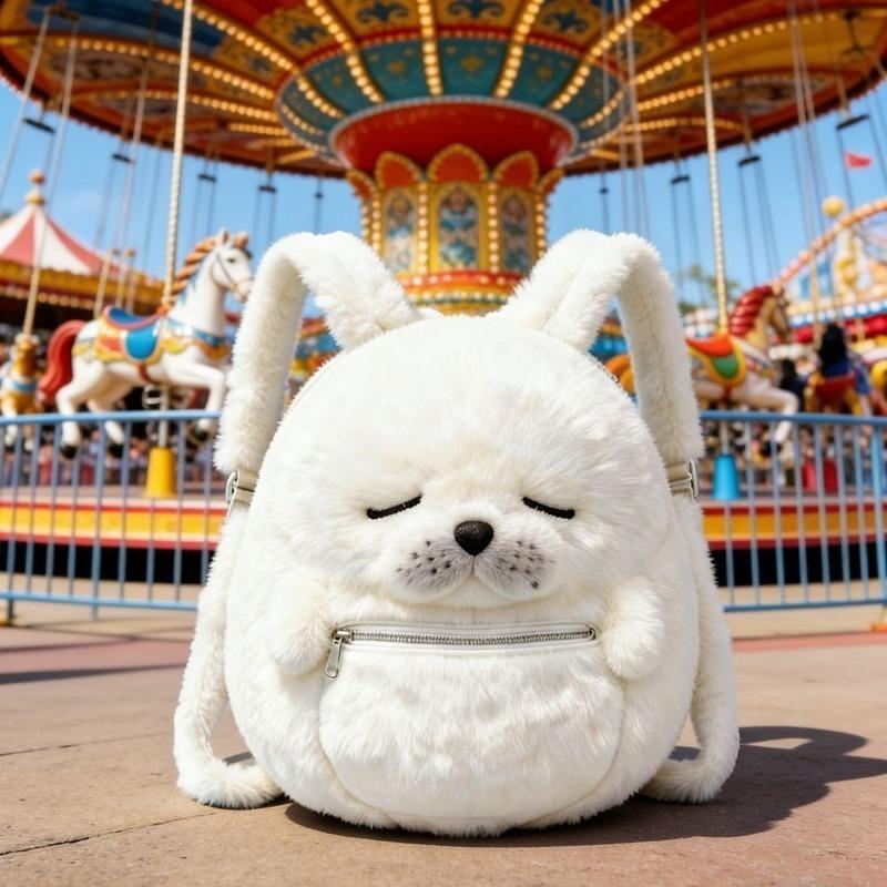 Latest Cute Seal Plush Backpacks Plush Kawaii Animal Crossbody Bag Couple'S Present Ins Versatile Plushie Knapsack For Women Gifts