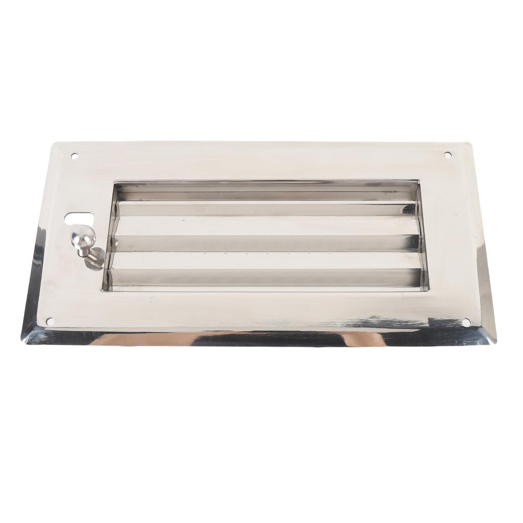 Stainless Steel Louvered Vent 11.81x5.91in Adjustable Rectangular Air Grill Cover Ventilation