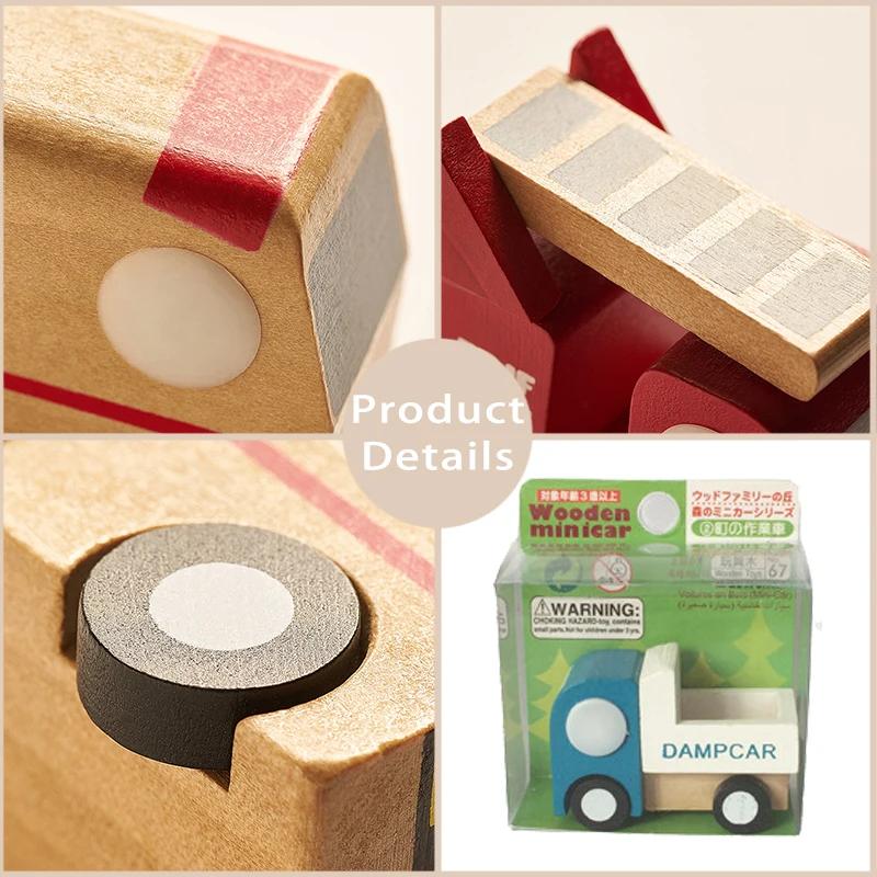 6pcs Set Kids Wooden Mini Cars Toy Cartoon Simulation Transportation Airplane Truck Model Montessori Education Toy Gift For Baby