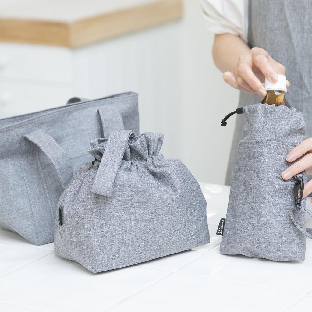 Insulated Lunch Cool and for Men and Women [ARASAWA] Washable! Bag, Thermal, Washable, Simple, Stylish, Compact, (Black)