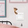 Selbstklebende Lustige Cartoon-Giraffe Schalter Wandaufkleber für Wohnzimmer Schlafzimmer Heimdeko