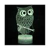 Touch Switch Table Desk Lamp Kid Fashion 3D Owl LED Night Light Bedroom Decor Xmas Gifts