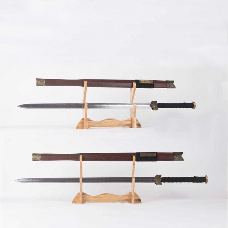 Massivt Trä Svärdställ Hållare Japansk Katana Samurajsvärd Tanto Kniv Cosplay Svärd Trollstav Förvaringsställ Fäste