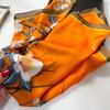 Fashion 70*70cm Women Elegant Print Silk Square Scarf Soft Hijab Hairband Neckerchief Headband Foulard Ribbon Bandanna Kerchief