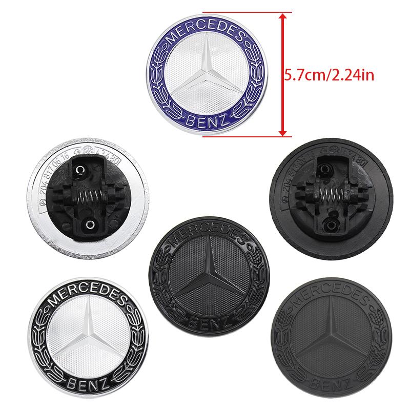For Mercedes Benz AMG W212 W213 W205 W177 W247 W176 CLS CLA CLK CLG GLS 57mm Car Logo Front Hood Badge Emblem Bonnet Accessories