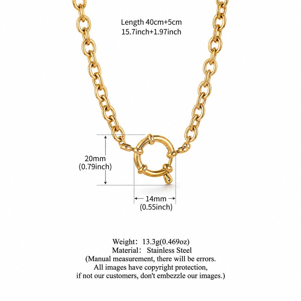 Pendentif Transfrontalier en Acier Inoxydable Or 18K: Série Personnalisée DIY pour Femmes