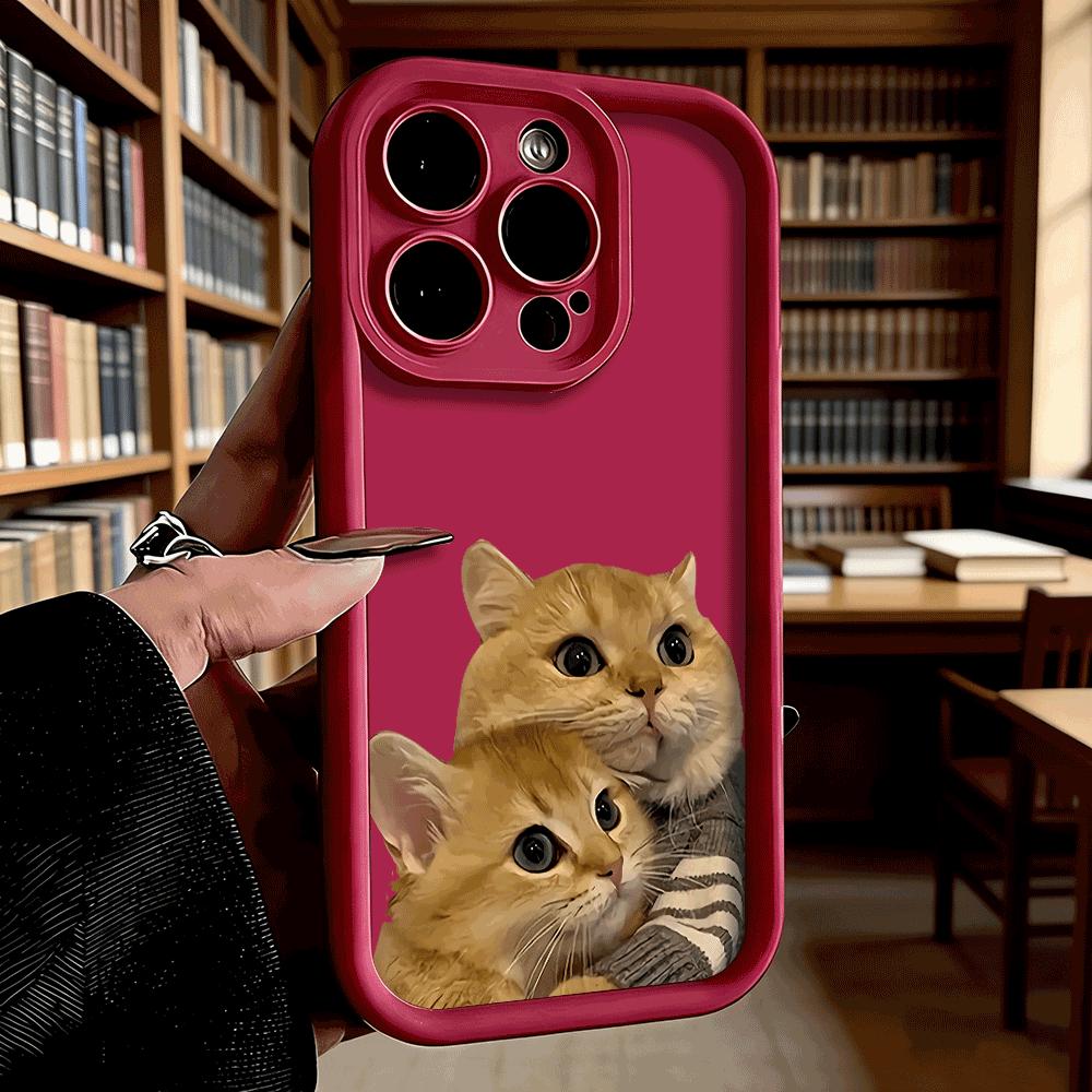 Adorable Orange Cats In Sweater Phone Case for iPhone 17 16 15 14 13 12 11 Pro Max Plus Anti Scratch, Gel Flexible Protective