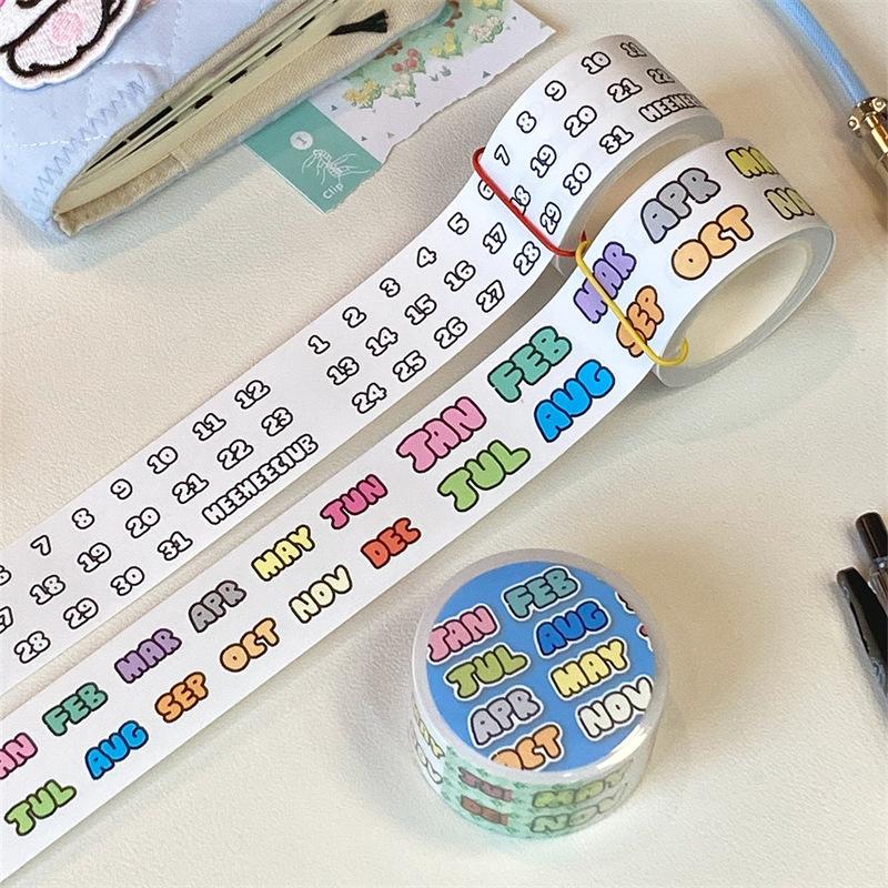 MINKYS Kawaii 3M DIY Hand Tent Tape Sticker Cartoon Animal Symbols Kpop Decorative Stickers Cute Cartoon School Stationery