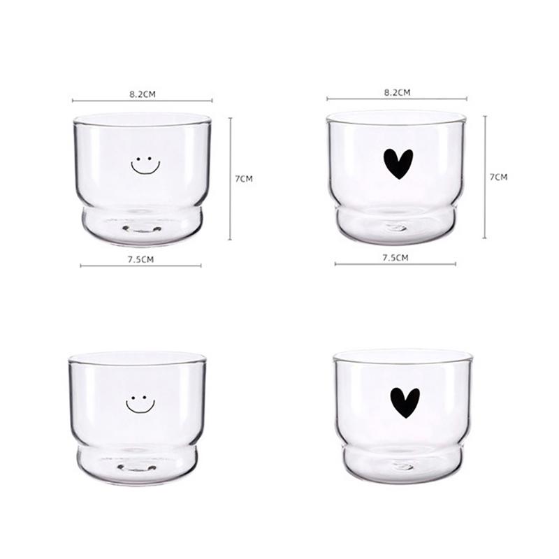 4PCS Set Glass Mousse Cup Pudding Cup Dessert Cake Bowl Jelly Yogurt Mousse Baking Cup Heat Resistant Coffee Milk Cup