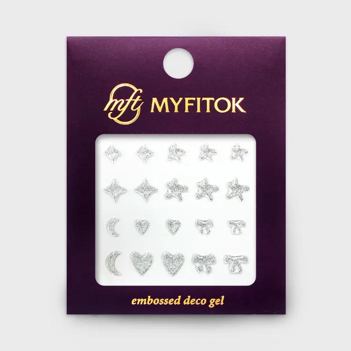 My Fit Talk Embo Deco Sticker Gem Ribbon 4 Types (Choose 1)