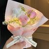 3 Heads Mini Artificial Rose Soap Flower Bouquet Preserved Rose Flower with Aromatherapy Valentine's Day Gifts for Women Mom Wife