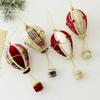 Schuim Hete Luchtballon Kerstversiering met Stofbekleding en Kettingversiering voor Takken en Cadeaupresentaties