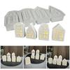 Silicone Mold for Tealight Holder Decoration 4 Grid House Shaped Atmosphere Light Making Molds Jewelry Making Supplies