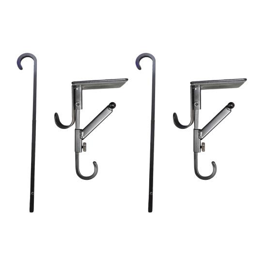 2/4Pcs Christmas Fireplace Stocking Garland Hanger No Drill Adjustable Mantle Garland Holder Heavy Duty Xmas Stockings Decoration Hanging Hook