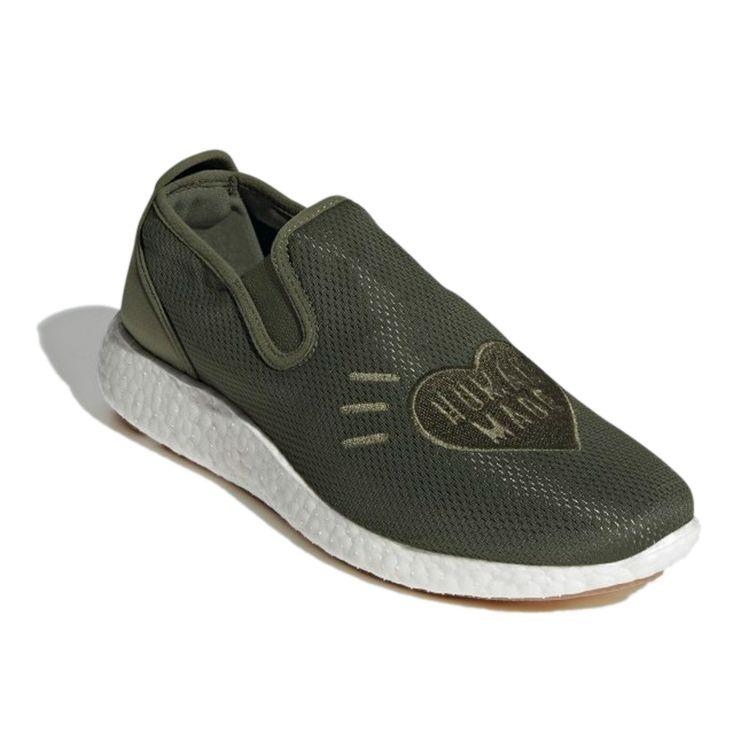 Мужские кроссовки Human Made x adidas Pure Slip-On Wild Pine Зеленый Основной черный — фото 3