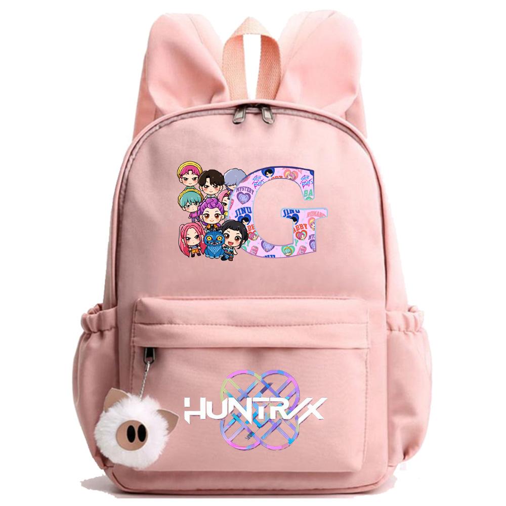 26 Engelska Bokstaven K-Pop Tryckt Ryggsäck Student Tonåring Bokväska för Pojke Flicka Skolväska Barn Gåva Kvinnor Stor Kapacitet Resväska Mochila