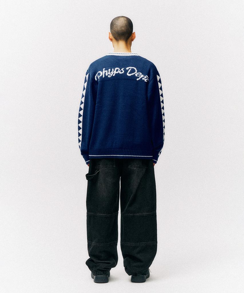Physical Department Bare Round Neck Cardigan_Black