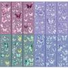 Set of 12 Butterfly Foil Large Butterfly Designs Stickers, Stamping, Cute, Sparkly, Waterproof, Capacity, Vintage, Colorful, (12 Stickers)