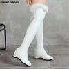 Autumn Winter Women Over The Knee Boots Fur Women Boots Platform Lnternal Increase High Heels Ladies Thigh High Boots 33-44