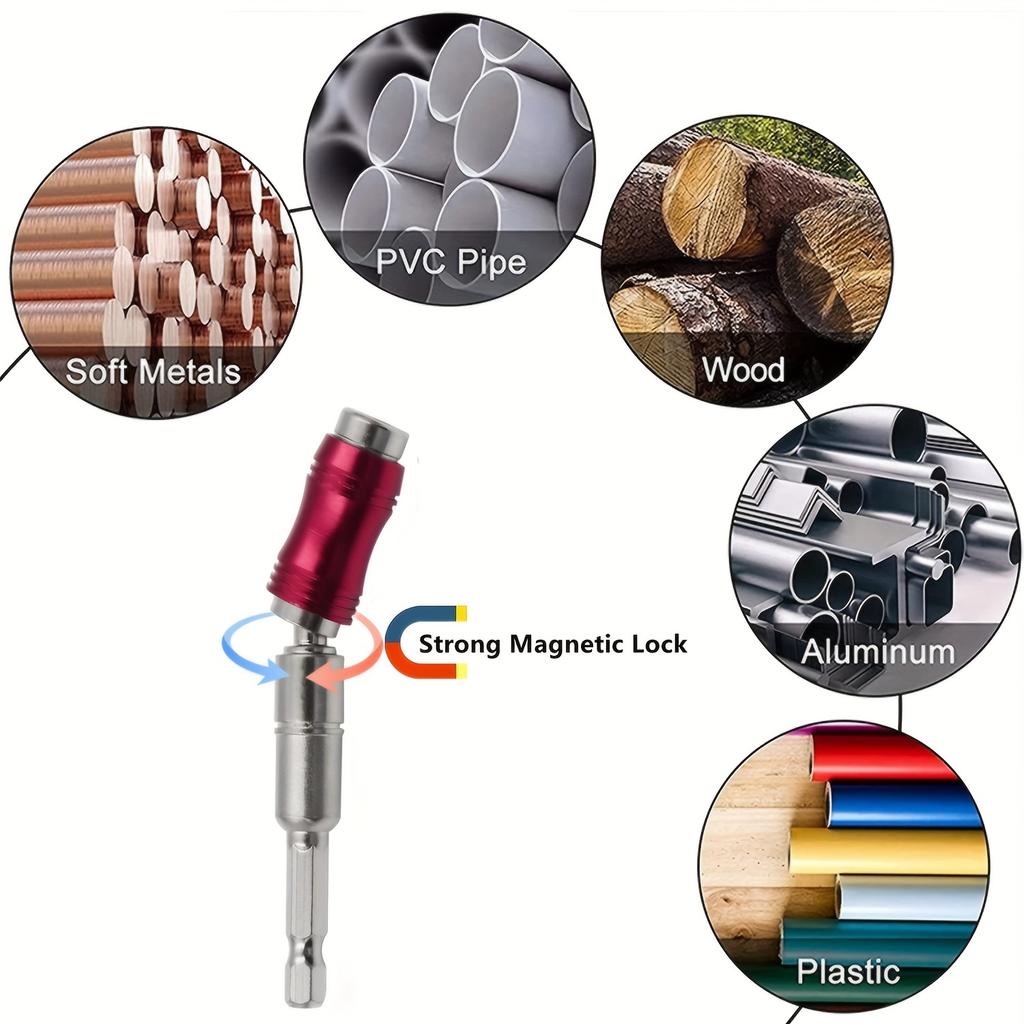 1/4"" Hex Magnetic Ring Screwdriver Bits Drill Hand Tools Drill Bit Extension Rod Quick Change Holder