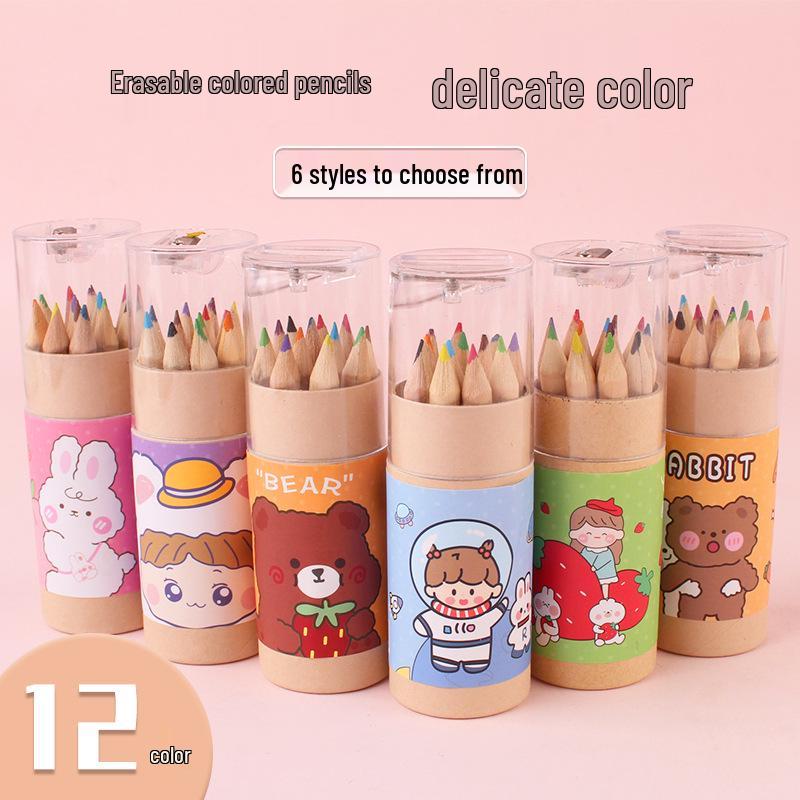Colorful 12-Count Short Pencils for Kids - Perfect for Writing, Drawing, and Doodling in School or at Home!