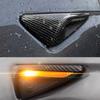 For Tesla Model 3  2024 Carbon Fiber Car Door Side Marking Cover Accessories Door Side Wing Line Trim Exterior Stickers