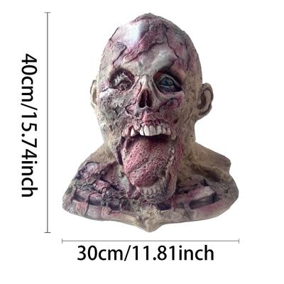 Halloween Biokemiskt Zombiemonster Latexmask för Spökhus & Escape Rooms