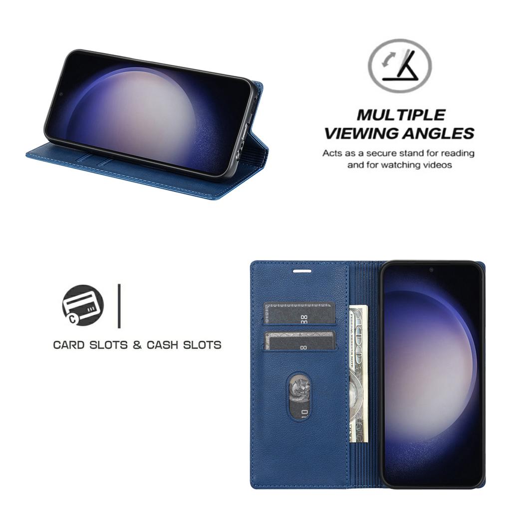 BKS-001 For Xiaomi Redmi Note 13 5G Case Drop-resistant Leather Cover with Magnetic Closure