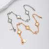 Clover Bracelet Color Preserved Gold Silver Inlaid Zircon Bracelet