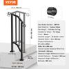 1-2 Step Handrails for Outdoor for Seniors Porch Deck Retro Arch Black