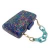 Small bag single shoulder women's messenger bag marble fashion summer beach acrylic dinner bag small square bag