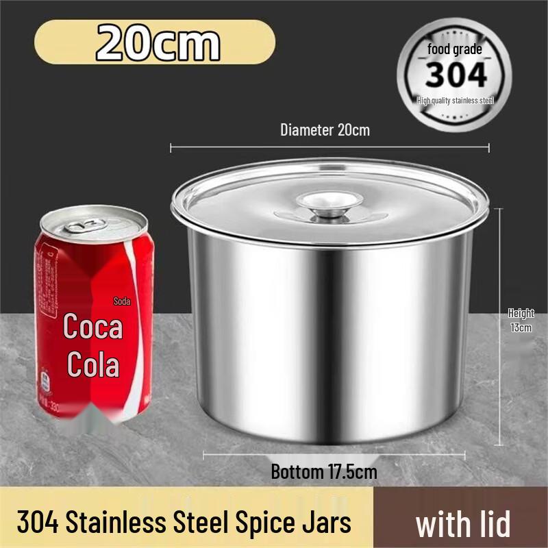Jinjinlin Commercial 304 Stainless Steel Seasoning Jar Set