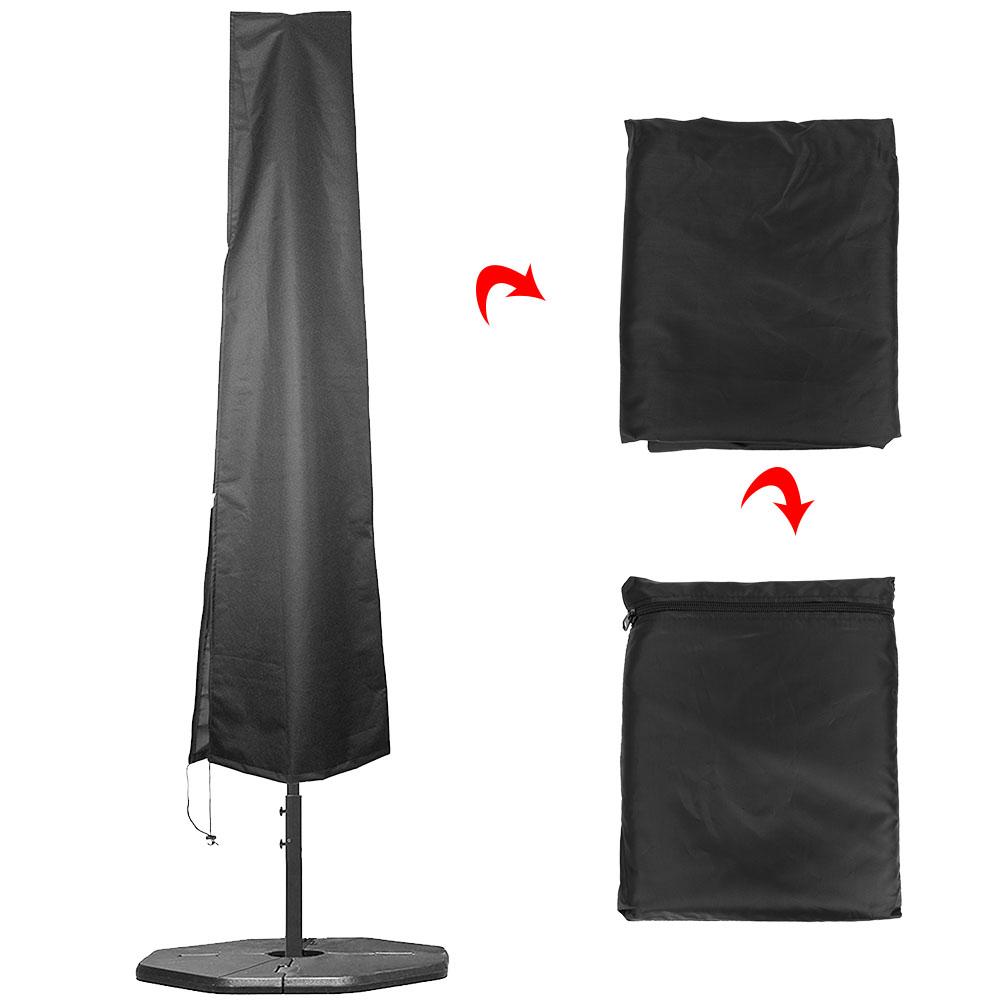 Outdoor Oxford Cloth Black Waterproof Dustproof Anti UV Umbrella Cover Protector(190x59cm)