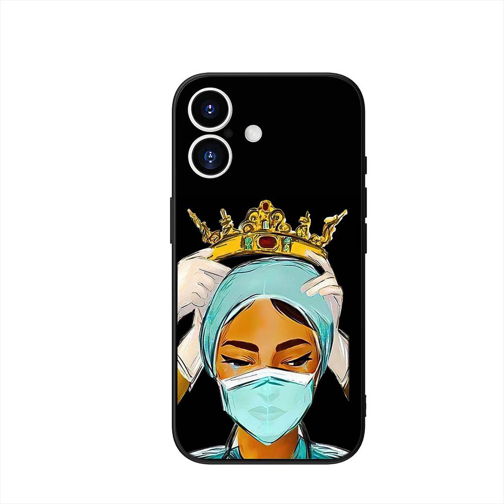 Nurse Queen Doctor Hero Fight Phone Cover Case for Apple iPhone 16 15 14 Plus 13 12 Mini 17 Pro Max + 16E Air 16+ ProMax Casing
