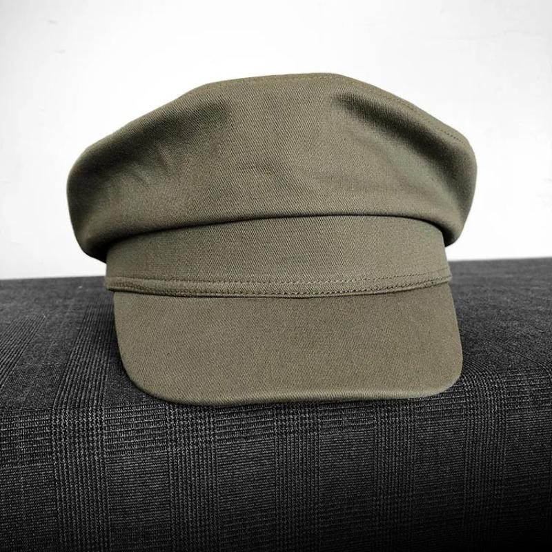 Șapcă cu vizieră nautică pentru bărbați, Beretă vintage cu calotă plată, Stil militar, Bumbac respirabil, Pălărie de vară pentru navigație, Petec cu ancoră, 2025