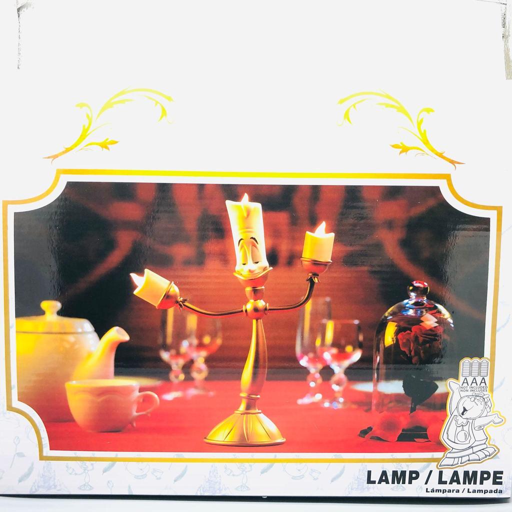 Beauty and the Beast Lumière LED Table Lamp, Alarm Clock, and Cogsworth Ornament