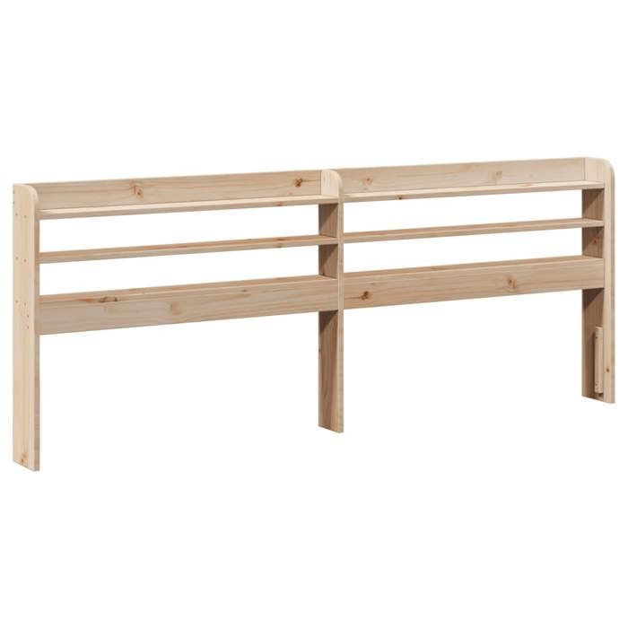 VidaXL Tête de lit avec étagères 200 cm bois massif de pin, tête de lit en bois, tête de lit avec rangement, tête de lit sur 850938