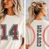 Comfort Colors Custom Baseball Name Number Tshirt, Game Day Mom Tee, Personalized Gift E-492
