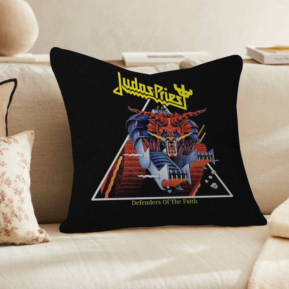 PC JJudas Priest Heavy Metal Band Pillow Cushion Cover Pillowcase Living Room Sofa Home Decor Customized