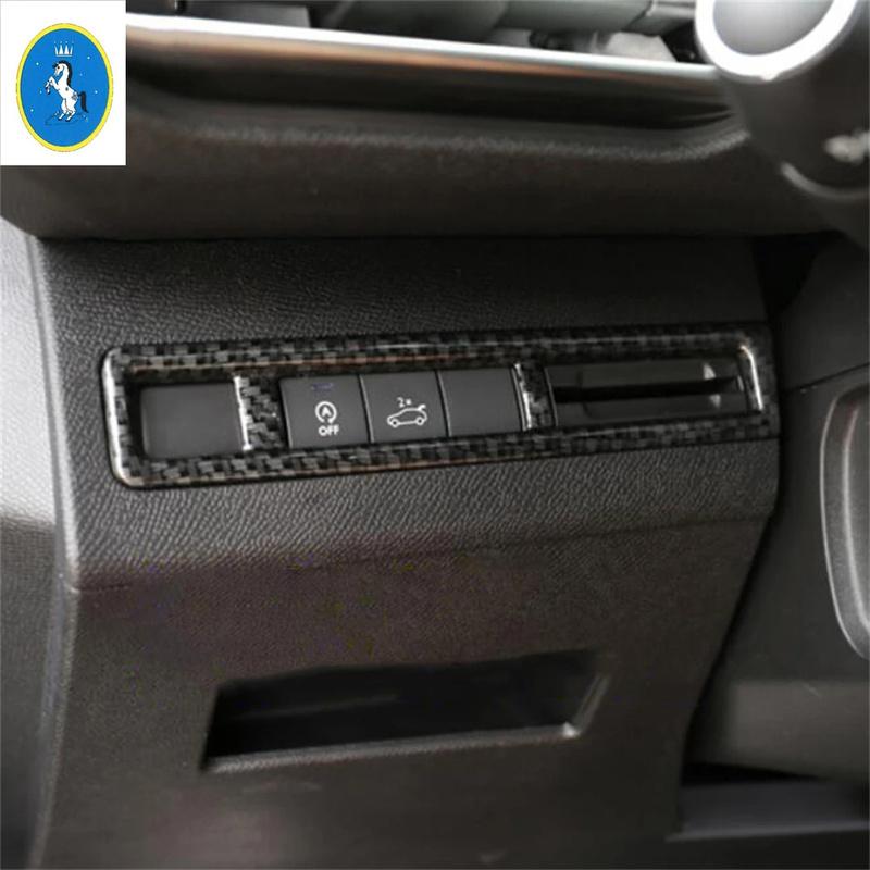 Head Lights Lamps Switch Control Button Panel Cover Trim For Peugeot 3008 5008 GT 2017 -  Carbon Fiber Interior Accessories